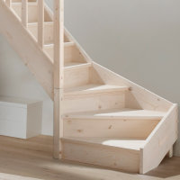 Escalier en bois Savoy 1/4 tournant avec rampe