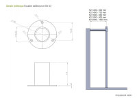 Escalier extérieur en colimaçon K2, 160cm, 288 - 376cm (15 marches + palier + tube suppl.)