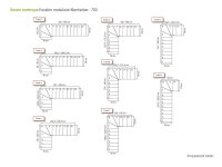 Escalier modulaire Manhattan 80cm,à droite,Polar-White (blanc),Railing NEW (parallèle),Hêtre foncé (wenge),255 - 345cm (14 marches)