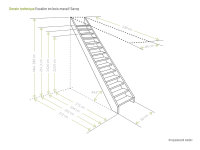 Escalier en bois Savoy sans rampe- épicéa massif, sans contremarches, - 280cm (14 marches)