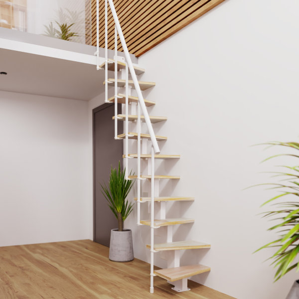 Escalier modulaire Edge - Blanc, - 260cm (10 marches)