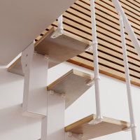 Escalier modulaire Edge - Blanc, 240 - 284cm (11 marches)