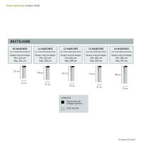 Escalier modulaire Edge - Blanc, 240 - 284cm (11 marches)