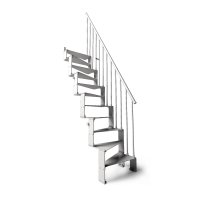 Escalier gain de Place T20, - 276cm (11 marches), peint noir