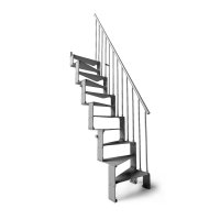 Escalier gain de Place T20, - 276cm (11 marches), peint noir