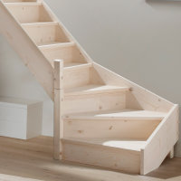 Escalier en bois Savoy 1/4 tournant sans rampe