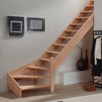 Escalier en bois Savoy 1/4 tournant sans rampe