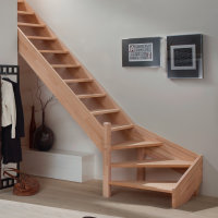 Escalier en bois Savoy 1/4 tournant sans rampe