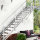 Escalier extérieur Hollywood WPC avec palier et 1 rampe - 80cm, 103-133cm (5 marches + palier), Anthracite