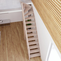 Escalier en bois Casa UP 1/4 tournant haut